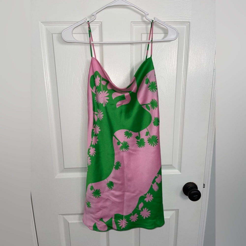 Zara Pink and Green Dress